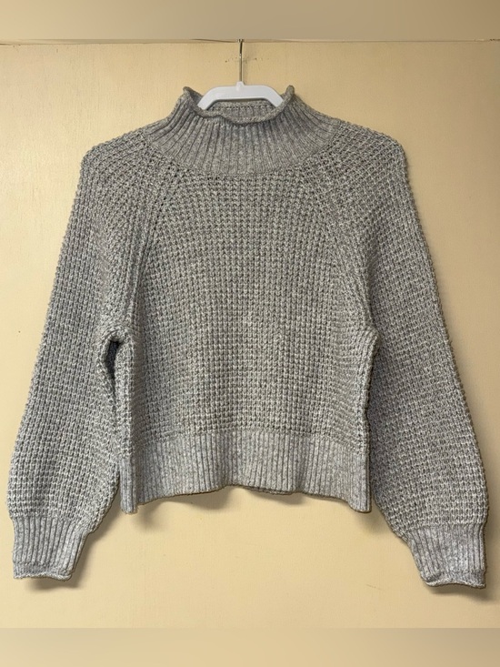 American Eagle Outfitters Sweaters - American Eagle Outfitters Gray Mock Neck Chunky Knit Sweater